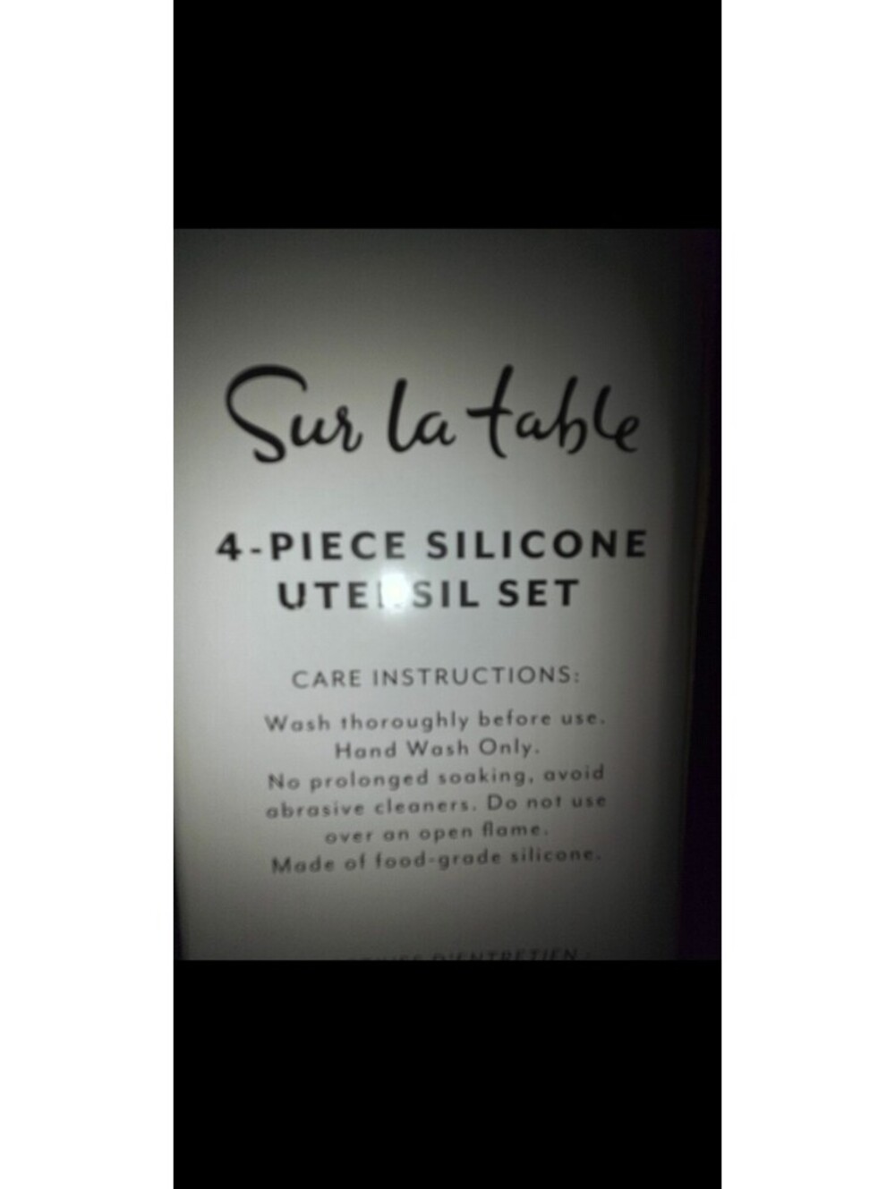 Sur La Table 4 Piece Silicone Wood Utensil Set - Picture 2 of 5